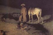 Frederic Remington In from the Night Herd (mk43) oil painting